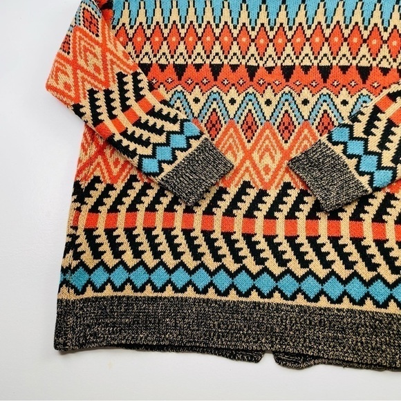Noracora‎ Open Cardigan Women Size Small Knitting Cardigan Wool Aztec Tribal - Picture 2 of 13